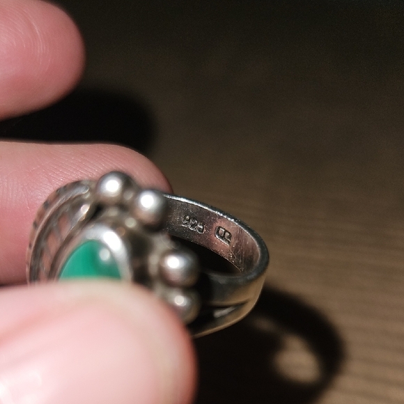 sterling silver and turquoise ring 925 - Picture 3 of 5